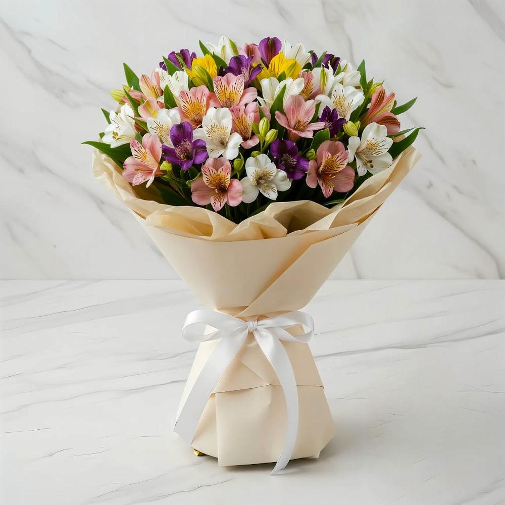 Букет цветов из: Альстромерии в Февральск