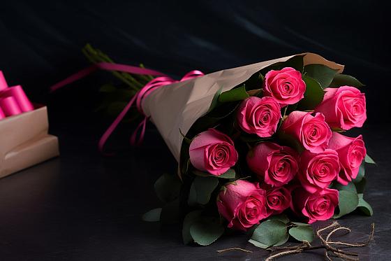 Букет 11 роз Пинк в Февральск