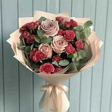Букет цветов из:  Гвоздики и Розы #REPLACE_PRED# Февральск