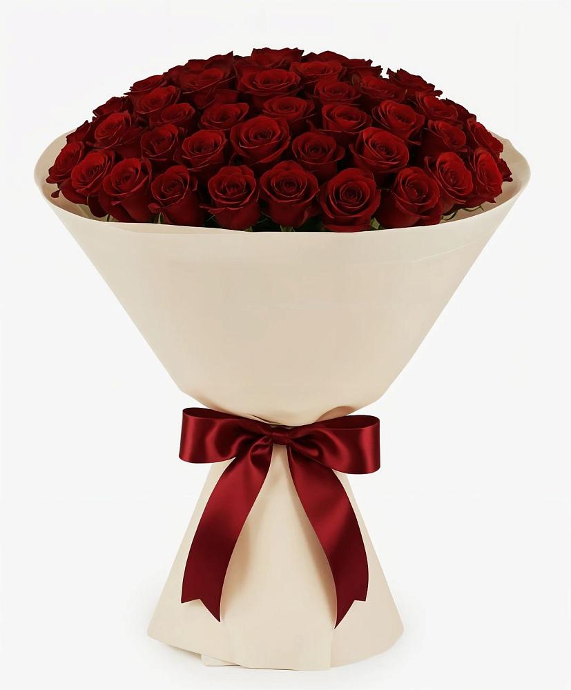 Букет 101 Бордовая роза Блэк Бакарра в Февральск