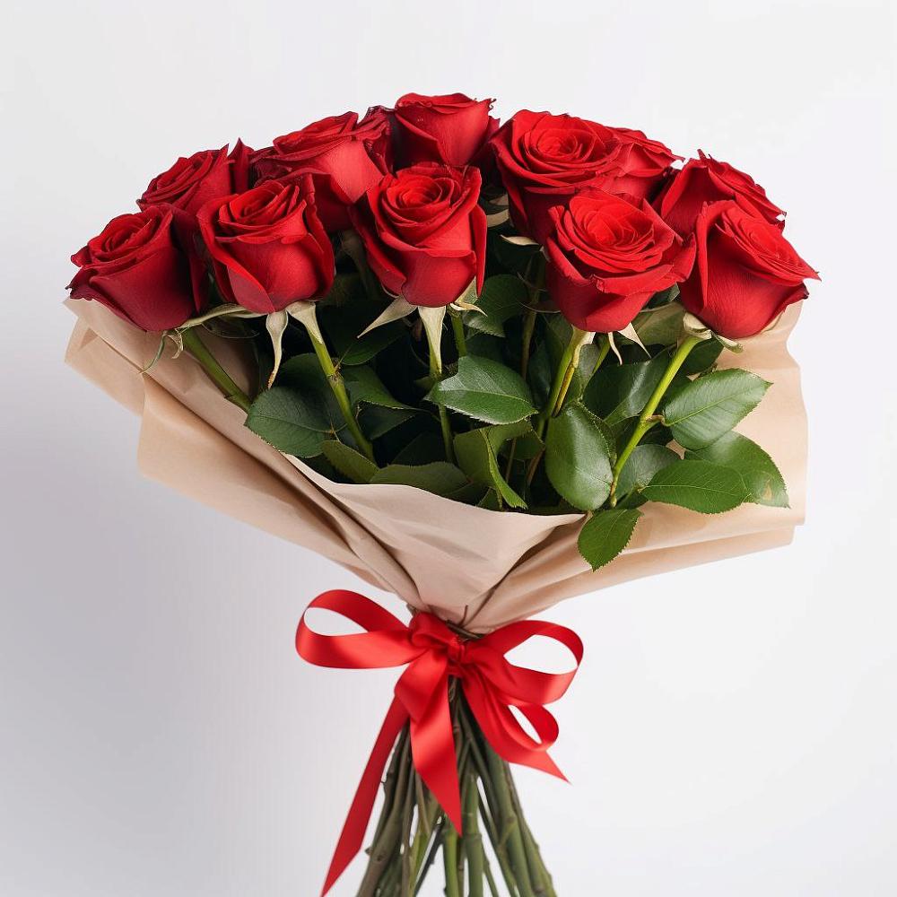 Букет 11 Красных роз Эдлесс Лав в Февральск