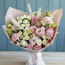 Букет цветов из:  Альстромерии и Розы #REPLACE_PRED# Февральск
